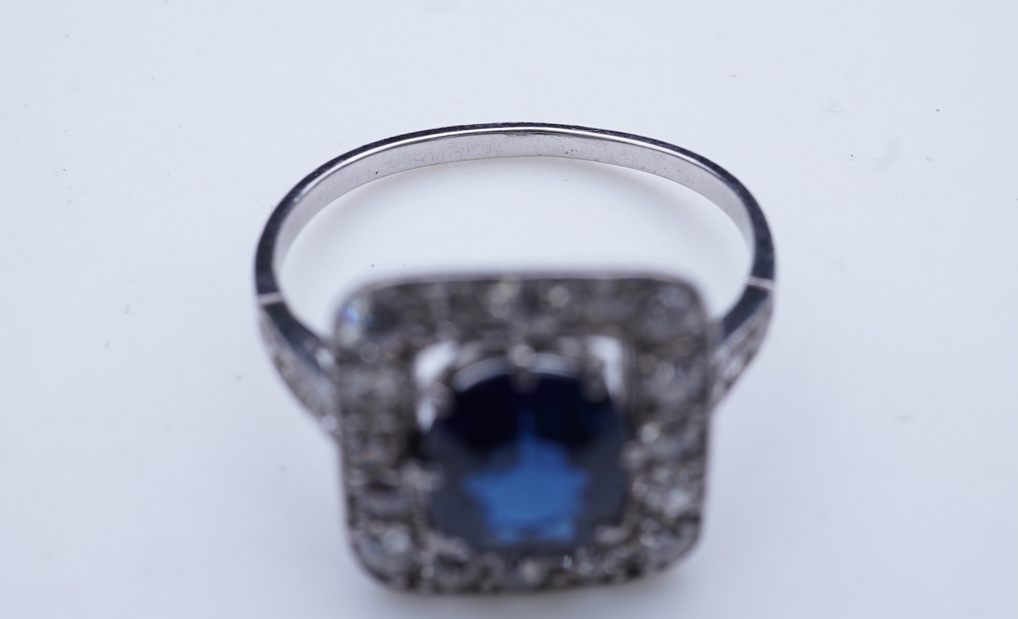 An Art Deco sapphire and diamond ring, 1920s